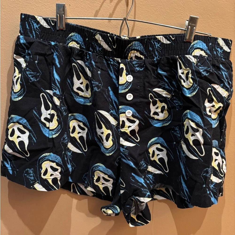 Bio World Ghost Face Scream Print Boxers Shorts Size XL